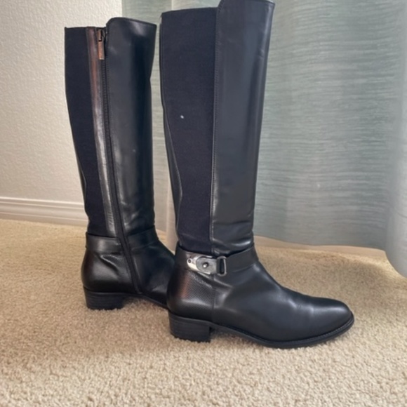 Aquatalia, weatherproof boots, OLITA CALF/ELASTIC, black color, 7.5 M. - Picture 1 of 7